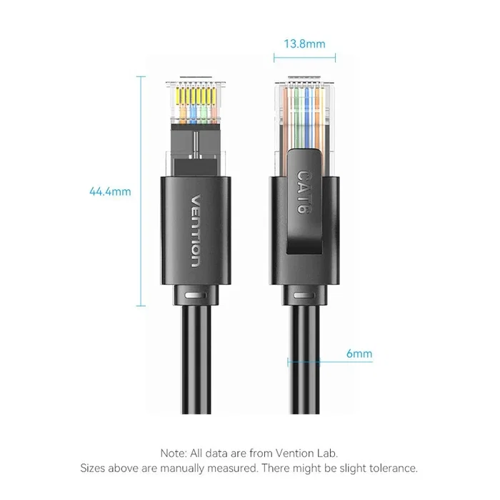Vention Cable de red RJ45 UTP IBRBJ Cat.6 5m Negro Vention Cable de red RJ45 UTP IBRBJ Cat.6 5m Negro